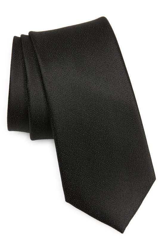 Wrk Textured Silk Tie In Black