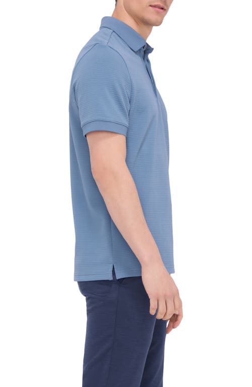 Shop Bugatchi Textured Polo In Cobalt