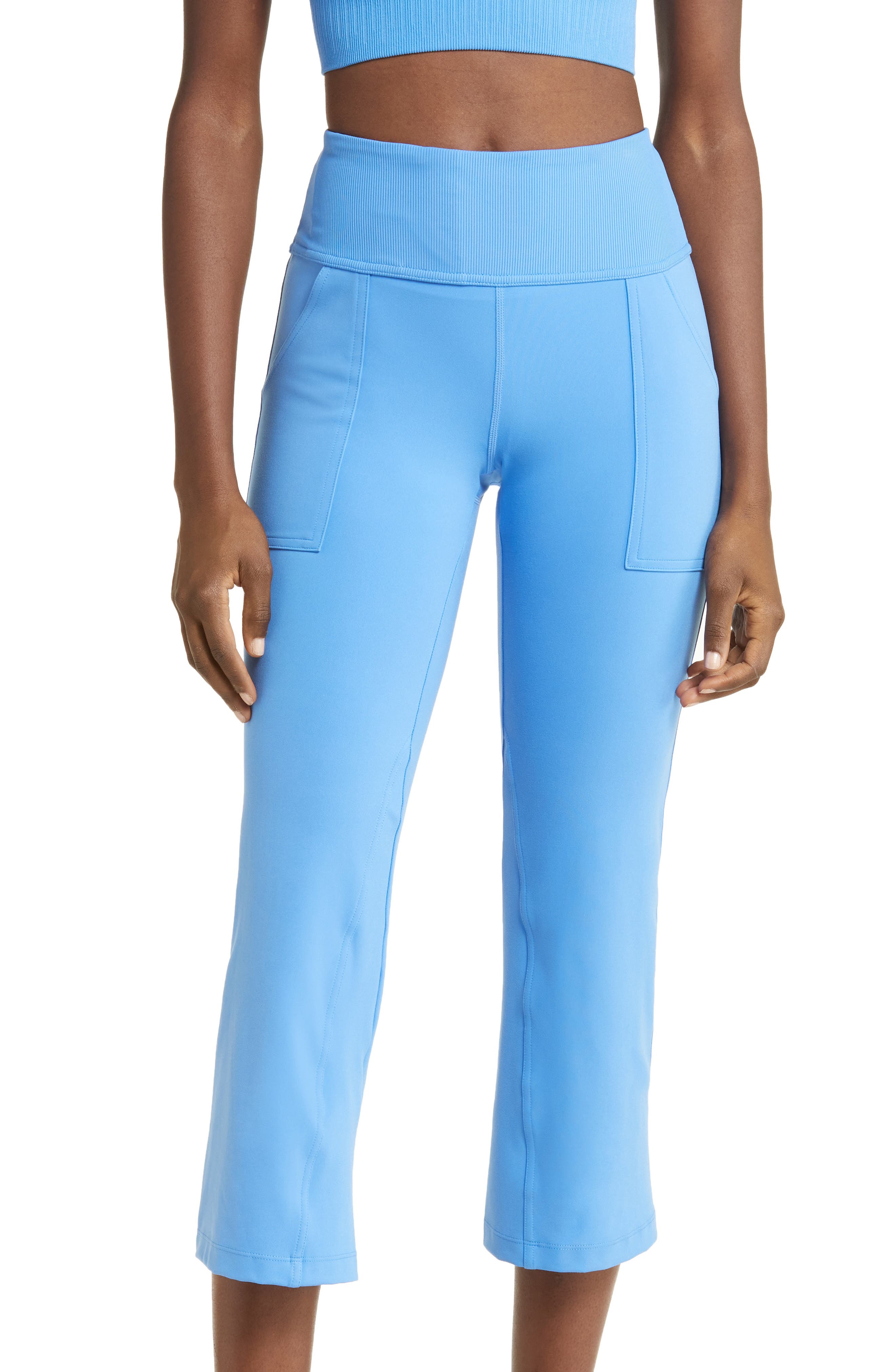 Zella Women's Green Agave High Waist Studio Lite Pocket 7/8 Leggings Size X-Small main image 1
