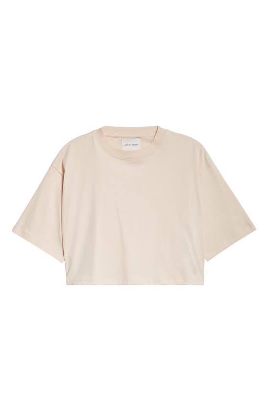 Shop Loulou Studio Gupo Crop Supima® Cotton T-shirt In Cream Rose