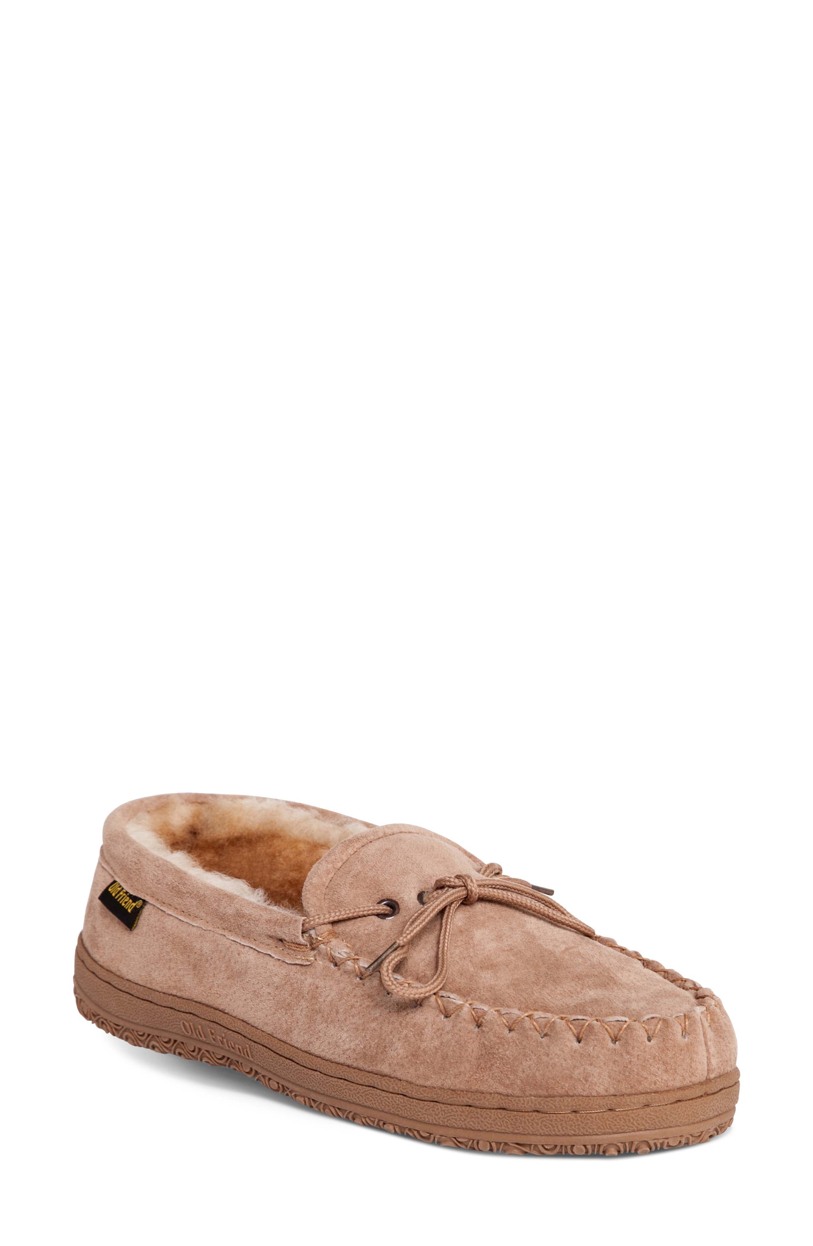 mens leather moccasin slippers