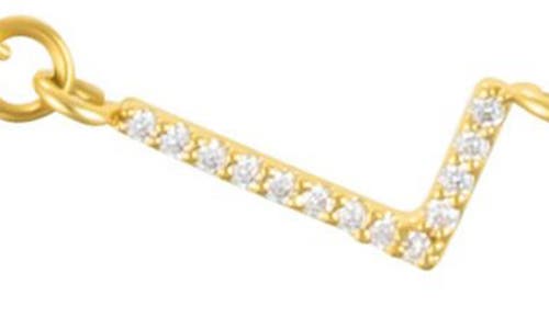 Adornia Pavé Cubic Zirconia Initial Anklet In Gold-l