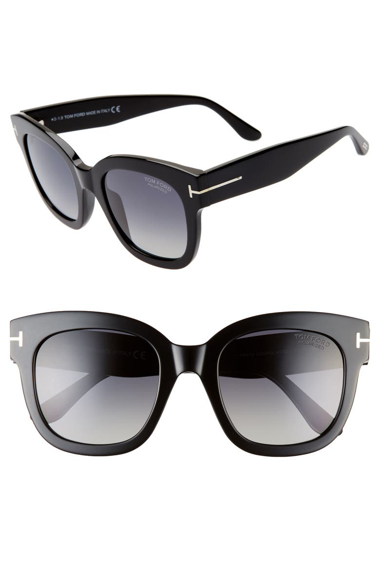 TOM FORD Beatrix 52mm Polarized Gradient Square Sunglasses | Nordstrom