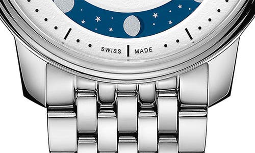 Mido Baroncelli Smiling Moon Watch, 39mm In Silver/white