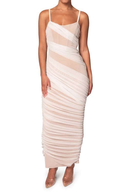 Shop Jluxlabel Catalina Metallic Sleeveless Knit Maxi Dress In White