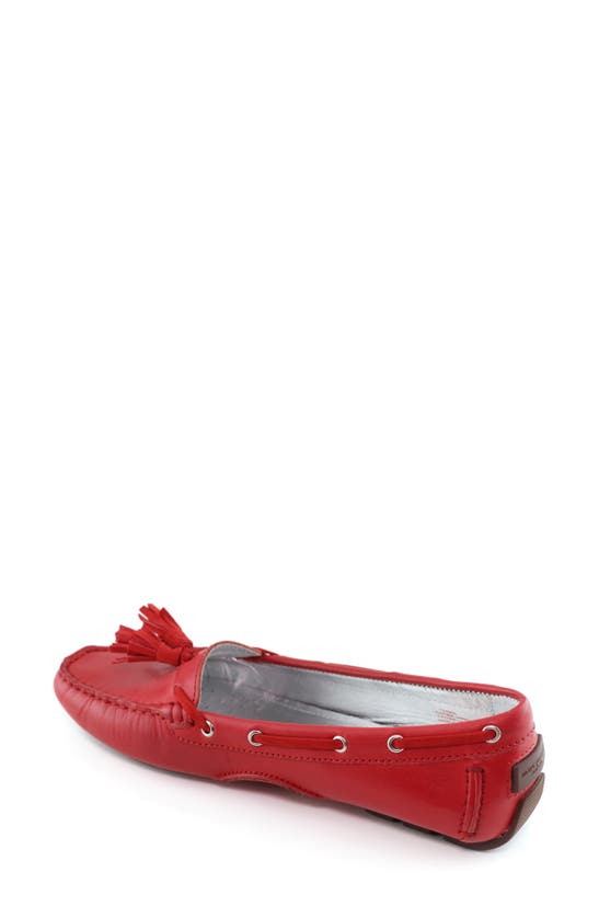 Marc Joseph New York Cherry Street Tassel Flat In Campari Nappa