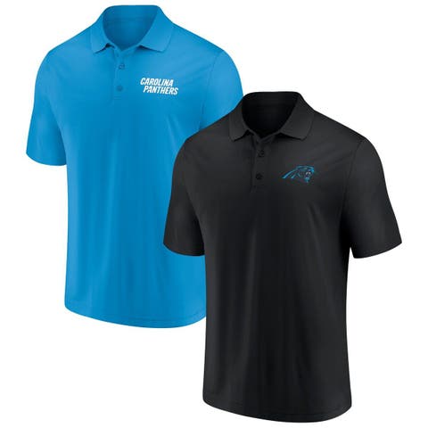 FOCO Men's NFL Carolina Panthers Stripe Polo Shirt