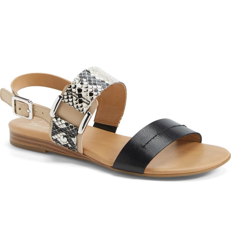 FRANCO SARTO 'Gustava' Sandal, Main, color, BLACK/ NUDE