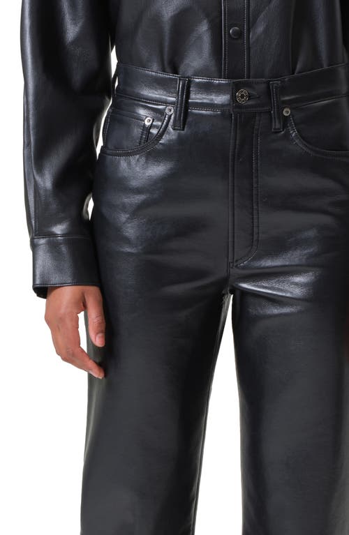 Agolde Lyle Recycled Leather Straight Leg Jeans In Detox