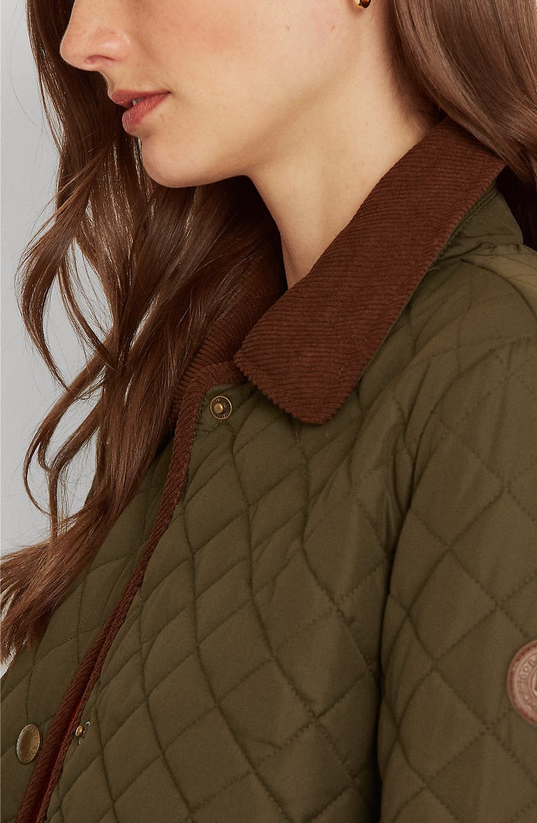 Lauren Ralph Lauren Quilted Snap Front Coat | Nordstrom