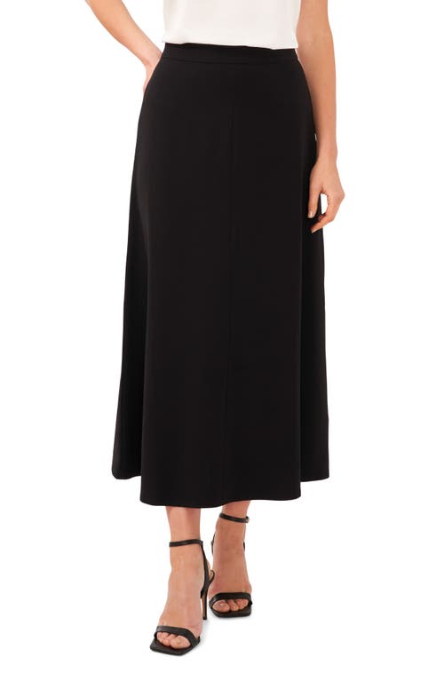 halogen(r) Center Seam Midi Skirt in Rich Black