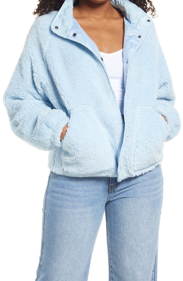 BP. Sport Fleece Jacket, Main, color, BLUE CASHMERE