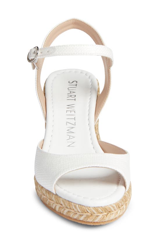 Shop Stuart Weitzman Tia Espadrille Wedge Sandal In White