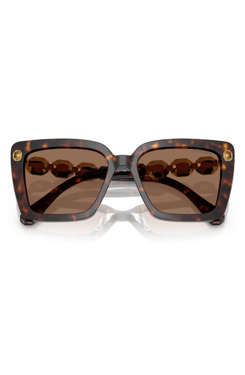 Swarovski 55mm Square Sunglasses In Havana