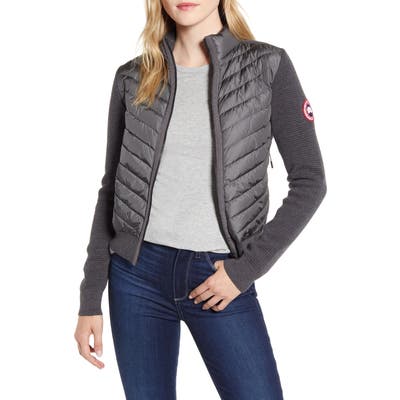 Canada Goose Hybridge Quilted & Knit Jacket, (2-4) - Grey