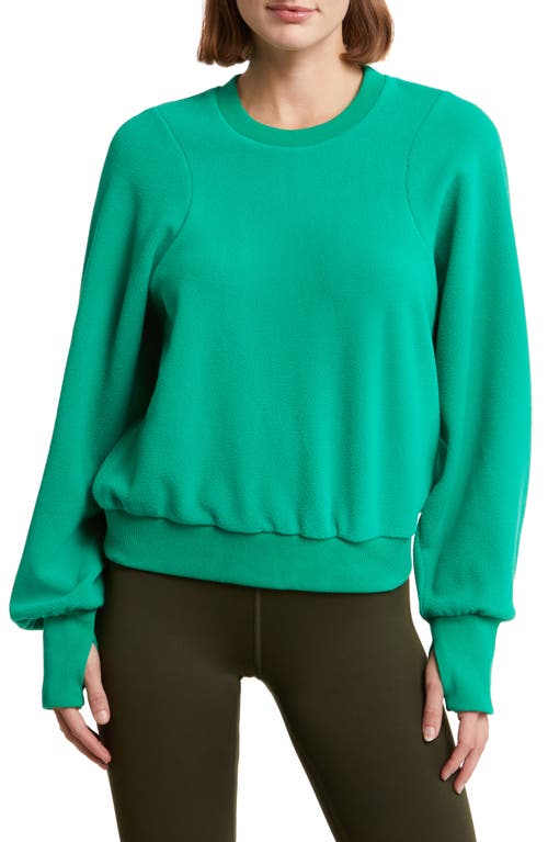 Sweaty Betty Compass Seam Detail Sweatshirt in Vivid Green at Nordstrom, Size X-Small