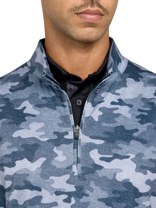 Construct Con.struct Camo Print Performance Quarter Zip In Multi