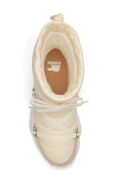 Sorel Kinetic Impact Puffy Lace-up Snow Boots In Honey White/dusty Tan