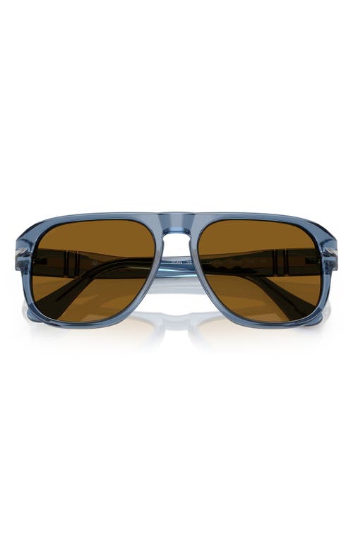 Persol 54mm Polarized Pillow Sunglasses In Brown
