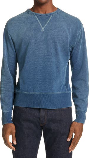 RRL Washed Indigo Crewneck Sweatshirt