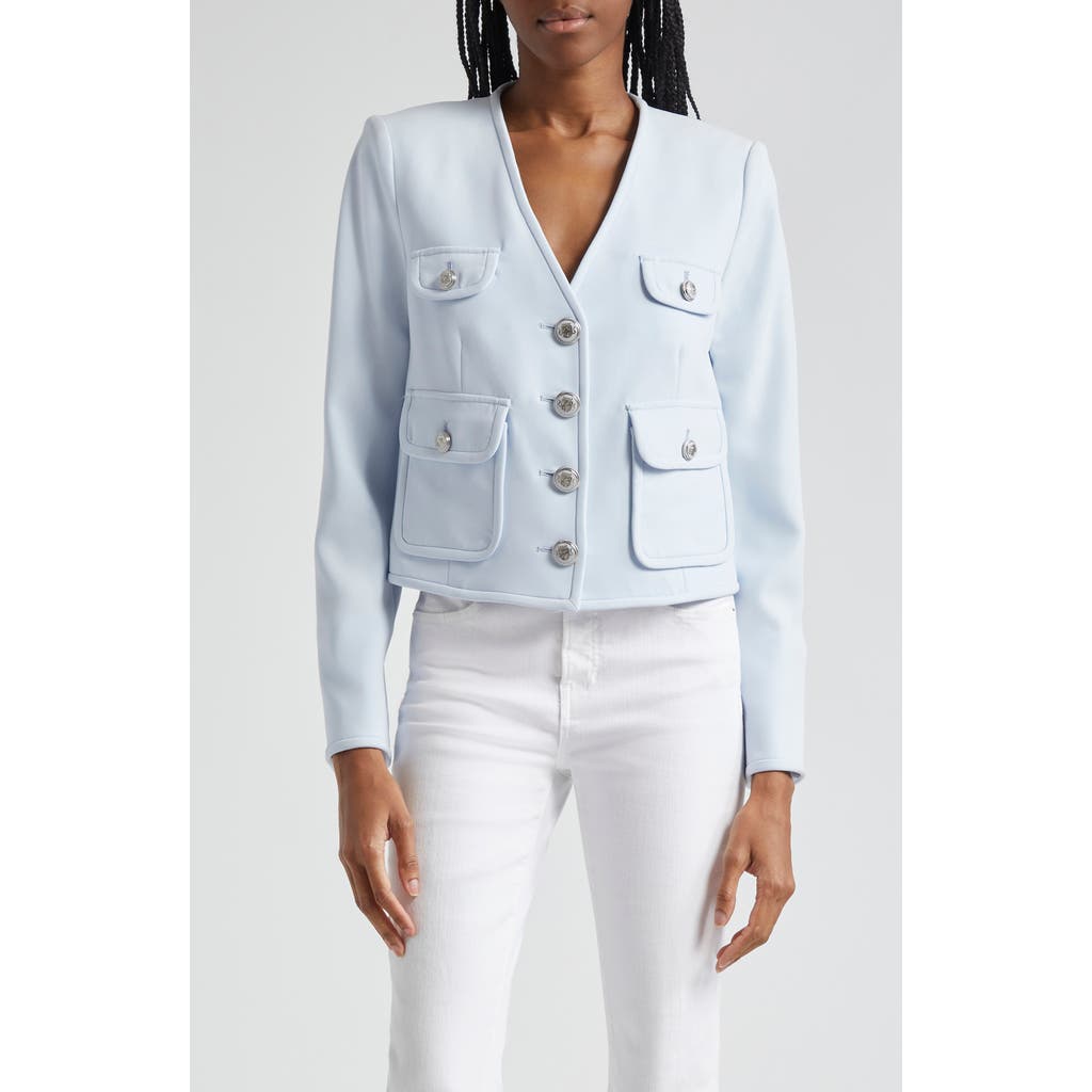 Veronica Beard Isola Tailored Jacket In Blue Mist