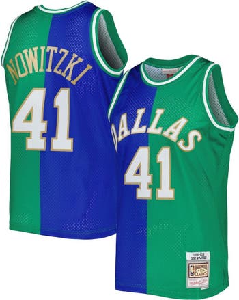 Mitchell & Ness Dirk Nowitzki Dallas Mavericks Blue Hardwood