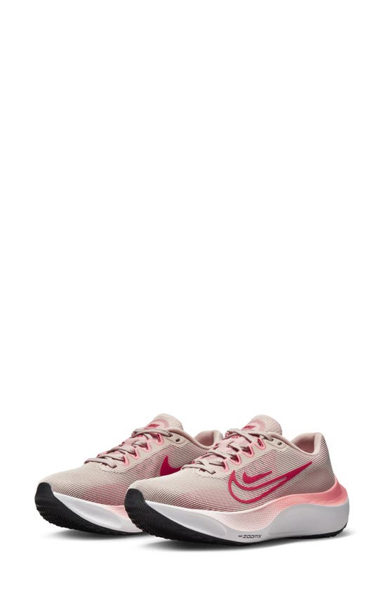 Nike Zoom Fly 5 Running Shoe In Pink/ White/ University Red