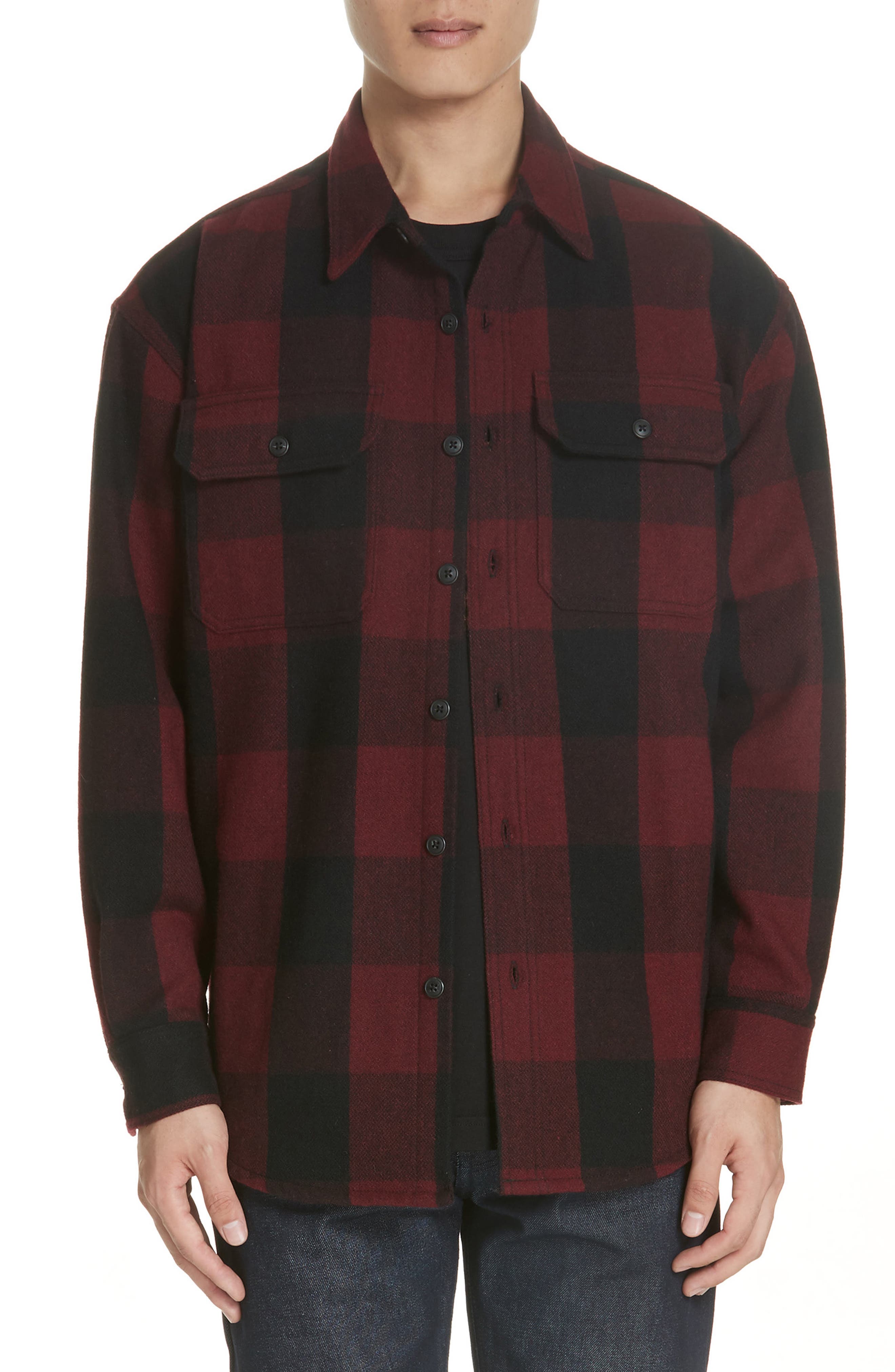 Noon Goons Check Flannel Shirt, Red