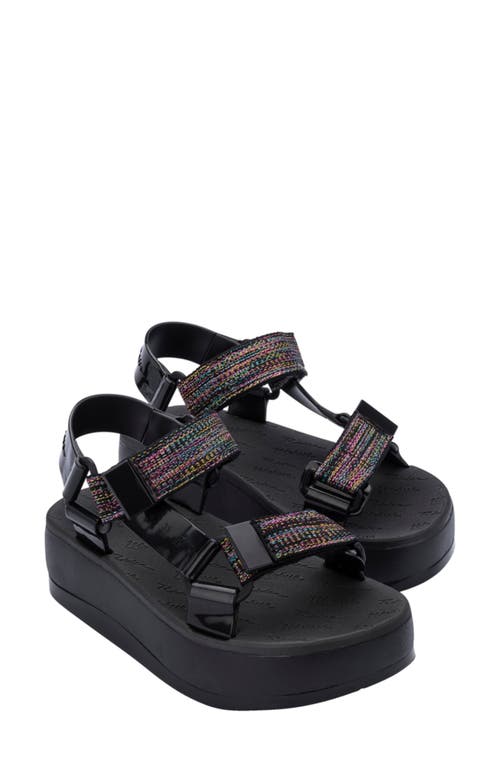 Melissa Papete Rider II Platform Sandal in Black/Black at Nordstrom, Size 8