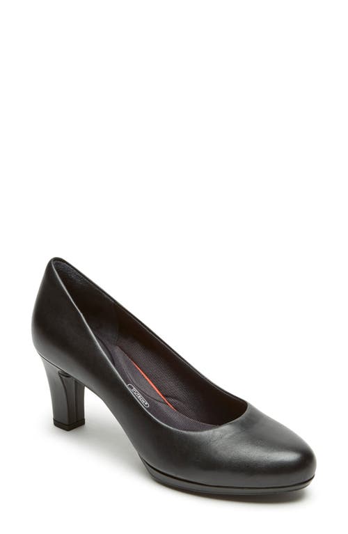 Total Motion Leah Pump in Black Leather