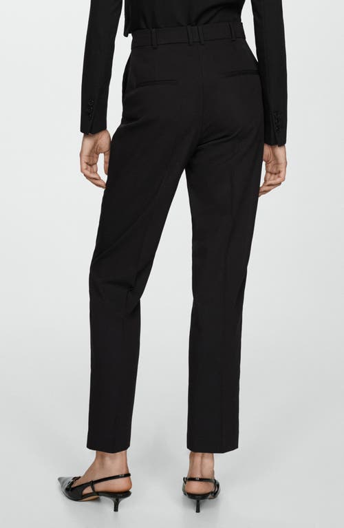 Shop Mango Straight Leg Suit Pants In Black