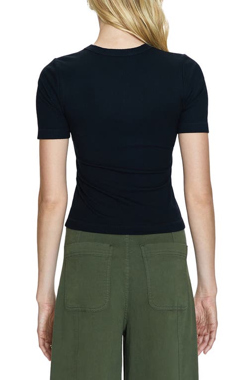 Shop Pistola Bella Rib Crewneck T-shirt In Noir