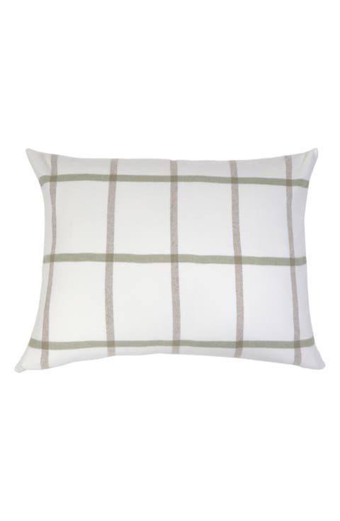 Copenhagen Windowpane Check Cotton Accent Pillow