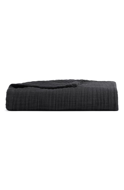 Parachute Cloud Organic Cotton & Linen Gauze Throw Blanket in Coal at Nordstrom