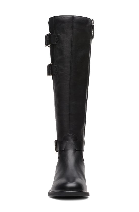 Clarks Cologne Up Knee High Boot In Black Leather