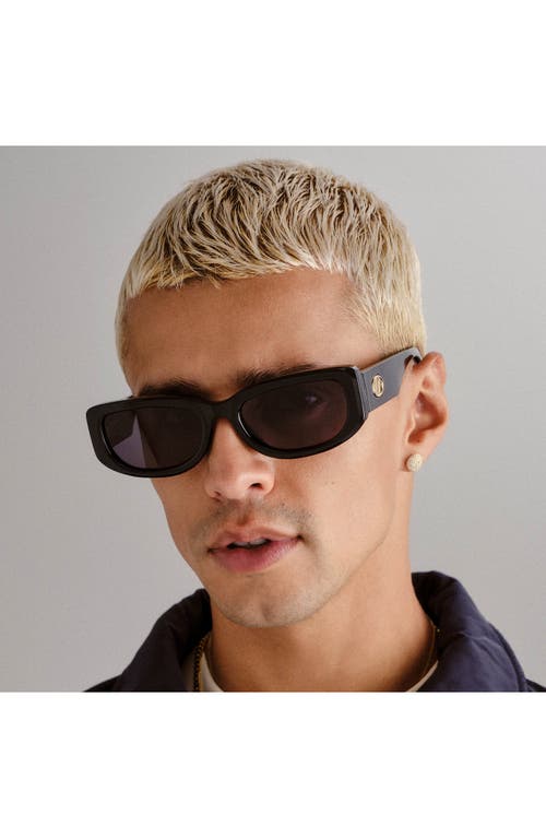 Shop Le Specs Monopoly 55mm Rectangular Sunglasses In Black