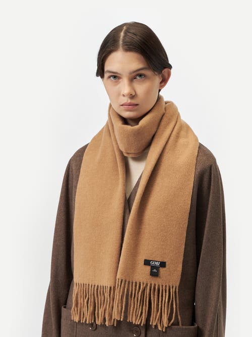 Gobi Cashmere Cashmere Fringed Scarf In Sheepskin