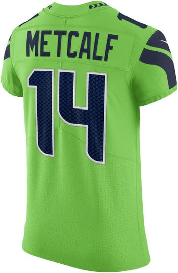 Nike Men's Dk Metcalf Neon Green Seattle Seahawks Alternate Vapor Elite Player Jersey - Neon Green