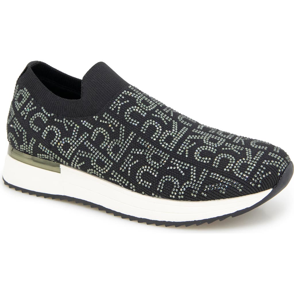 Reaction Kenneth Cole Cameron Jewel Jogger Sneaker In Black Logo