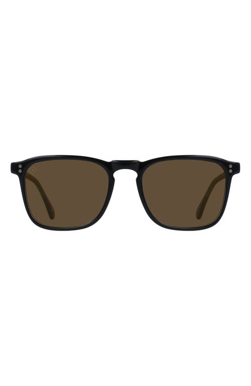 Raen Wiley Polarized Square Sunglasses In Recycled Black/brown Polar