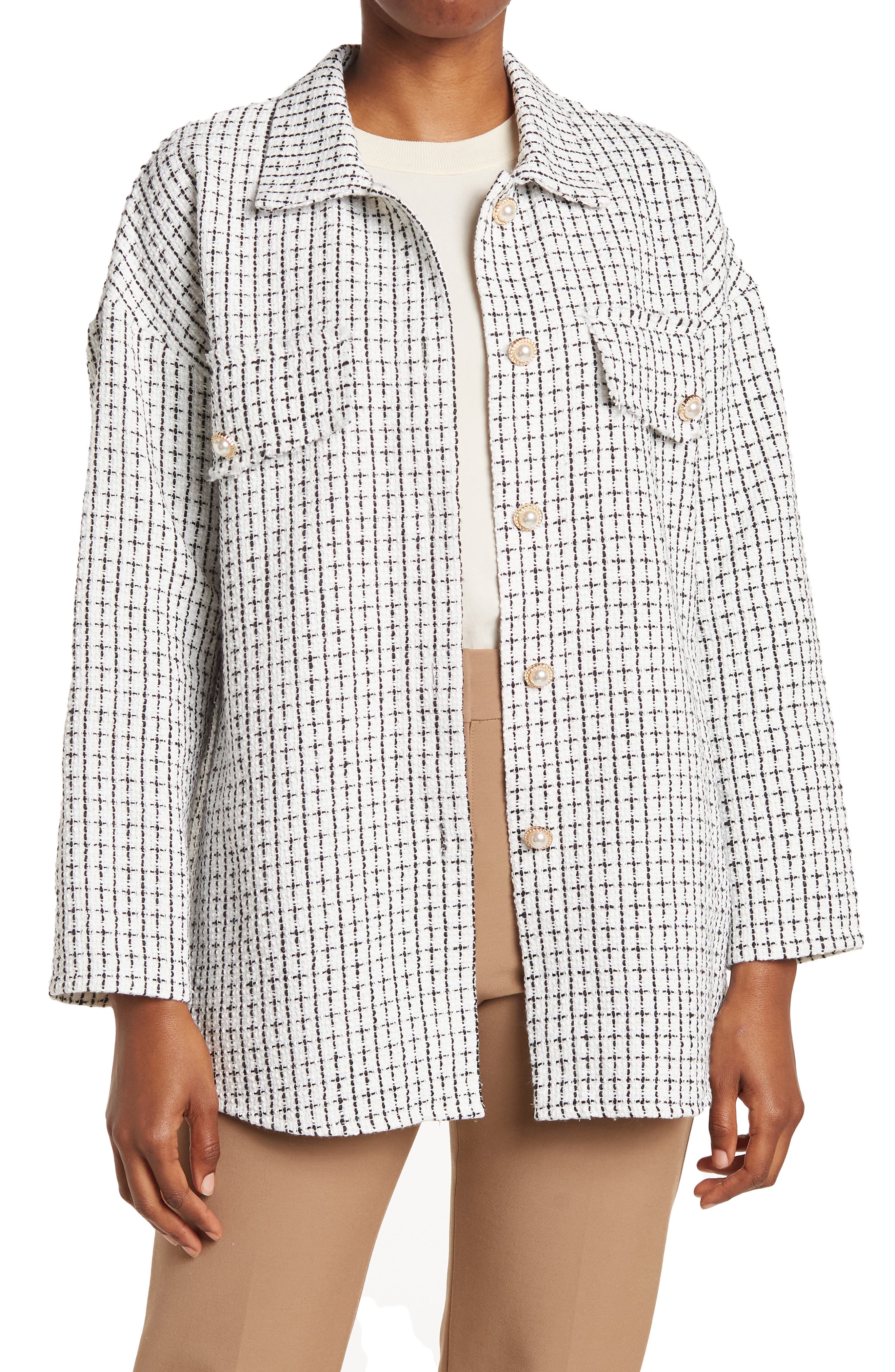 PLM Tweed Shirt Jacket | Nordstromrack