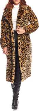 Avec les filles leopard print faux fur car coat best sale