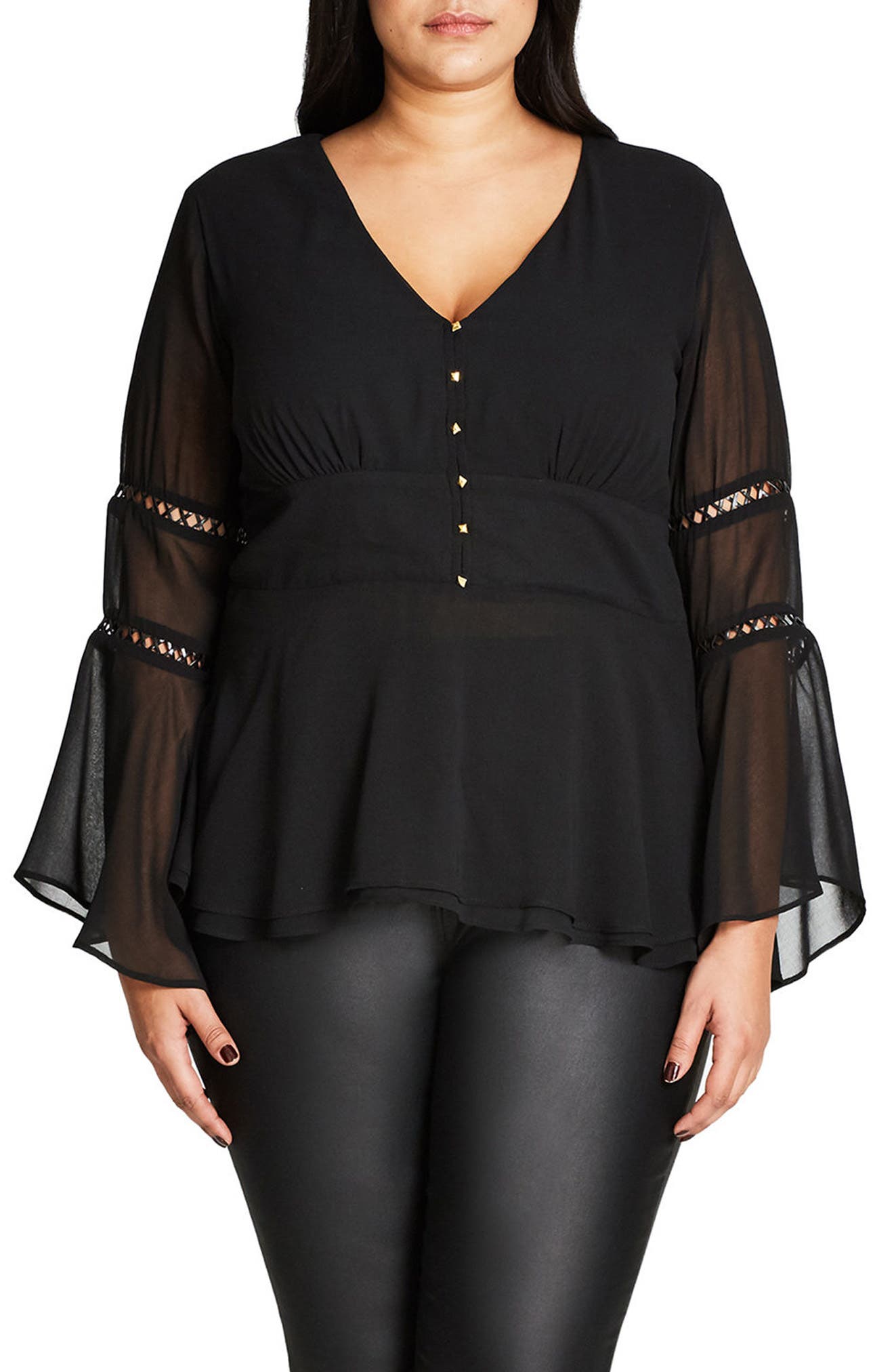 City Chic Peasant Top (Plus Size) Nordstrom