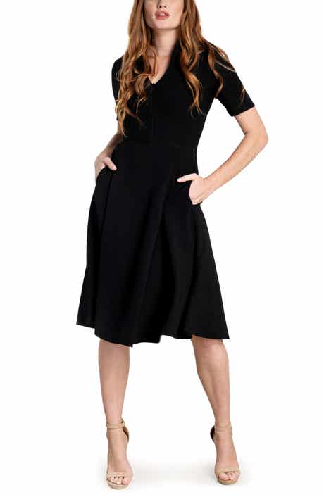 Karen Kane Puff Sleeve Jersey Faux Wrap Dress | Nordstrom
