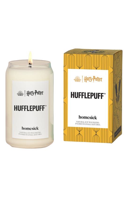 Homesick Harry Potter Hufflepuff Candle In White