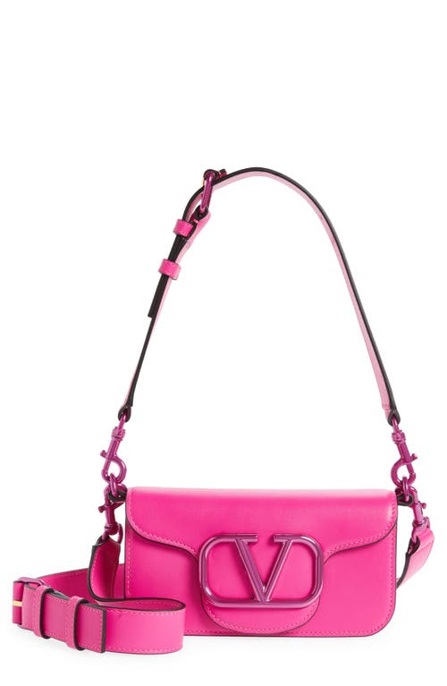 Valentino VLOGO Leather Baguette Bag in Uwt - Pink Pp