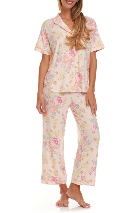 Annie Short Sleeve & Capri Print Pajamas