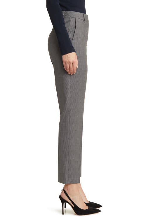 Hugo Boss Tamata Pinstripe Virgin Wool Ankle Pants In Mini Pinstripe Suiting