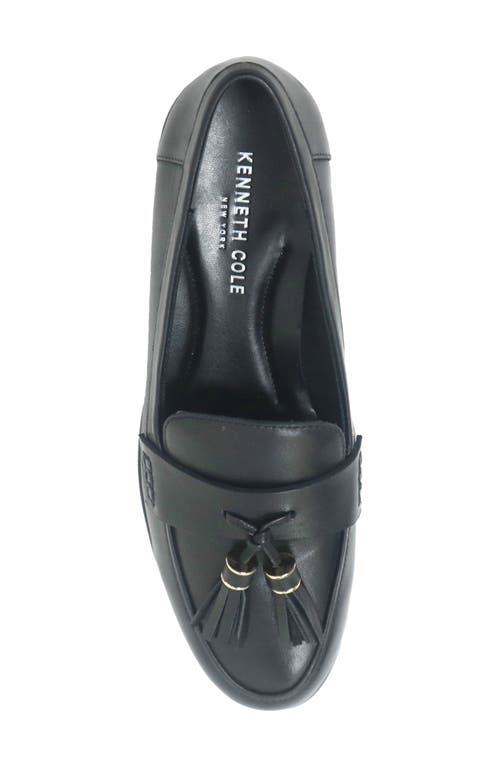 Kenneth Cole Lyra Tassel Loafer In Black Leather