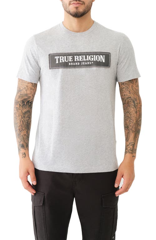 Frayed Arch Cotton Graphic T-Shirt in Heather Grey